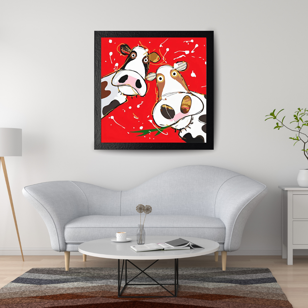 Malen nach Zahlen - Zwei süße Kühe