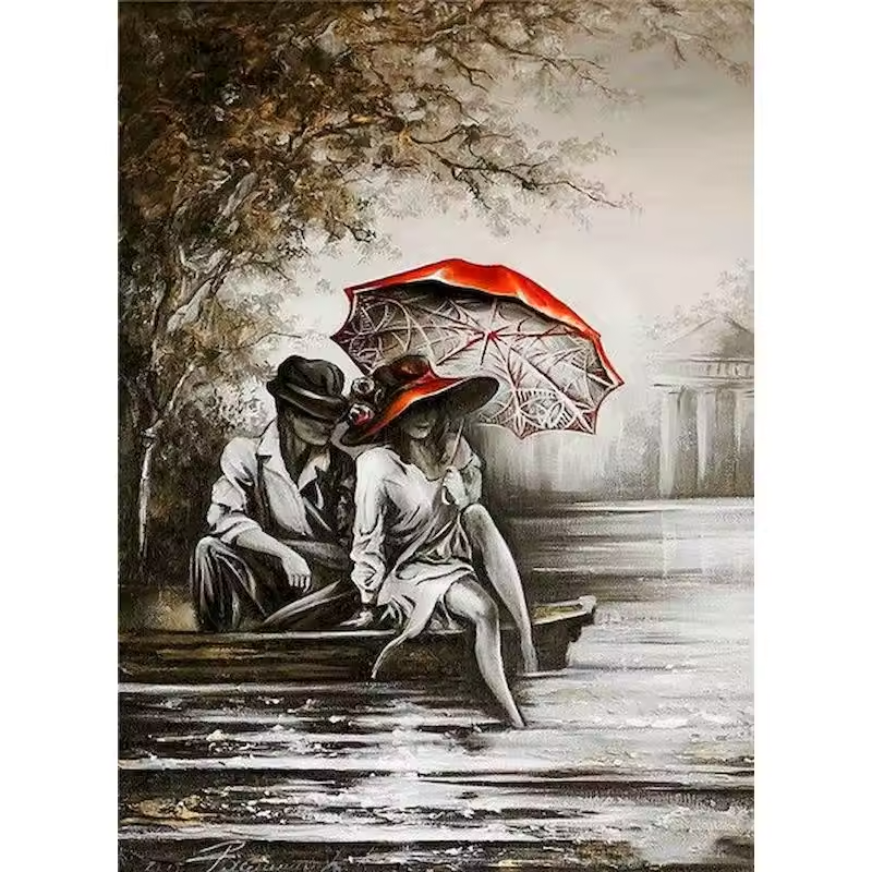 Malen Nach Zahlen - Das Paar Im Kleinen Boot