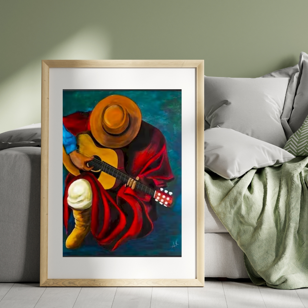 Malen Nach Zahlen - Der Mann Im Roten Hemd Spielt Gitarre