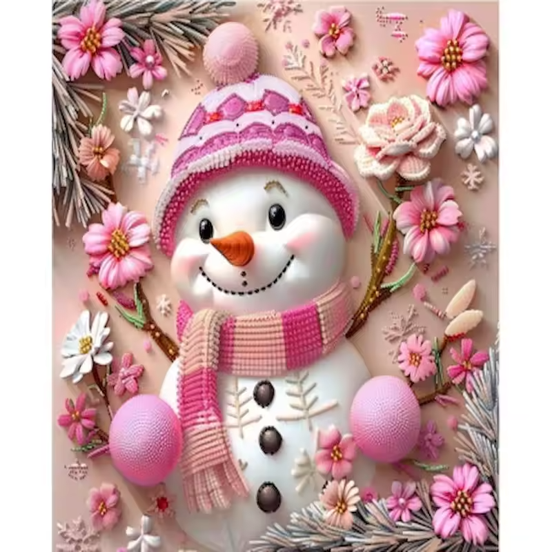 Malen Nach Zahlen - Der Niedliche Schneemann
