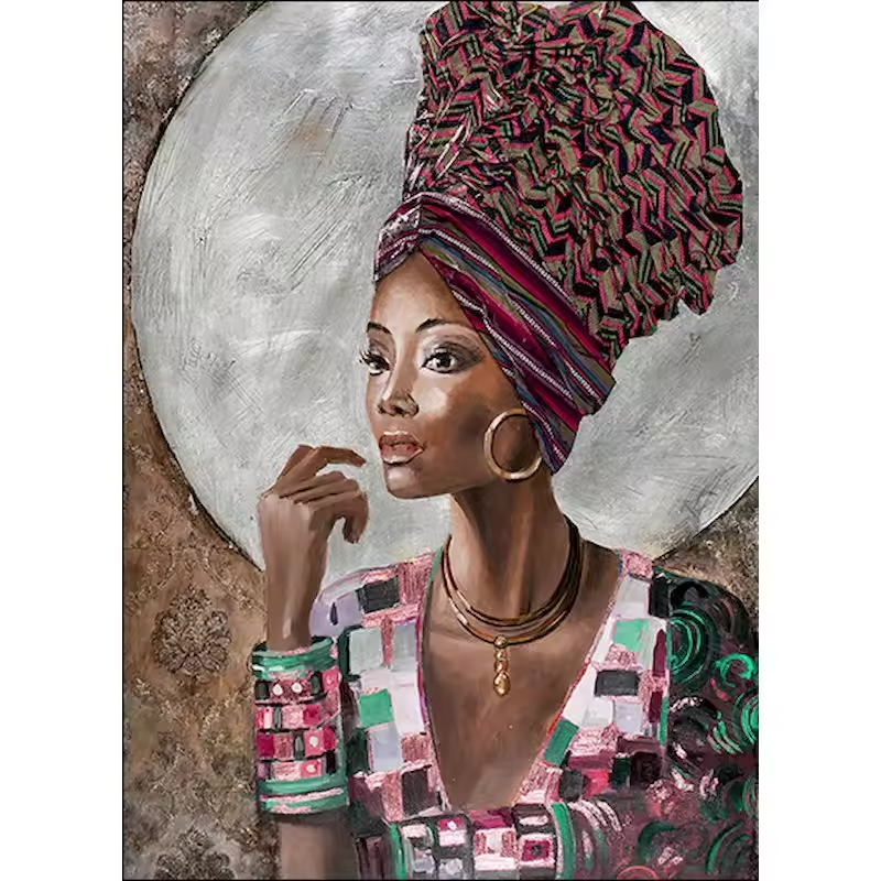 Malen Nach Zahlen - Die Luxuriöse Afrikanische Frau