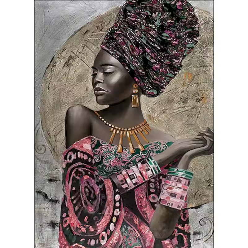 Malen Nach Zahlen - Die Luxuriöse Afrikanische Frau II
