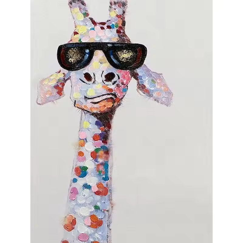 Malen Nach Zahlen - Eine Giraffe mit Brille