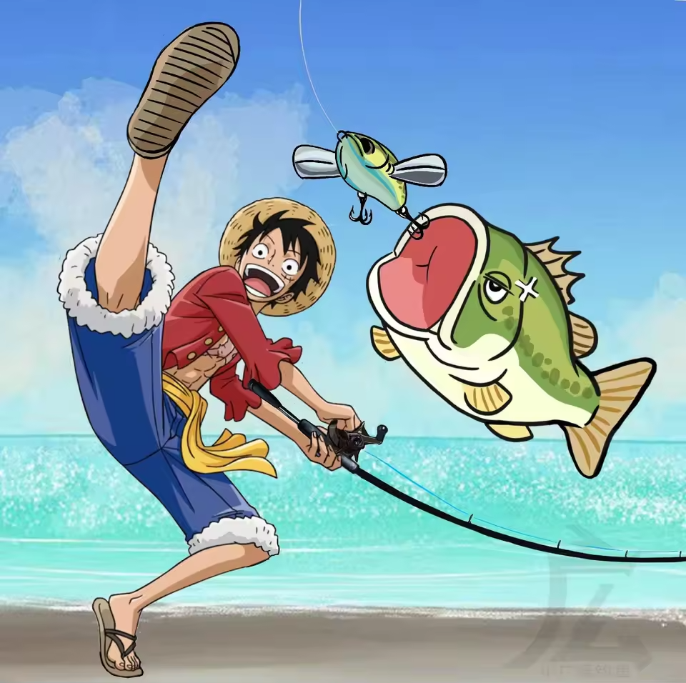 Malen Nach Zahlen - Luffy fängt Fisch