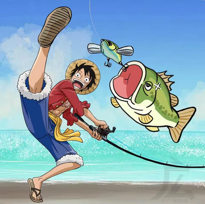 Malen Nach Zahlen - Luffy fängt Fisch