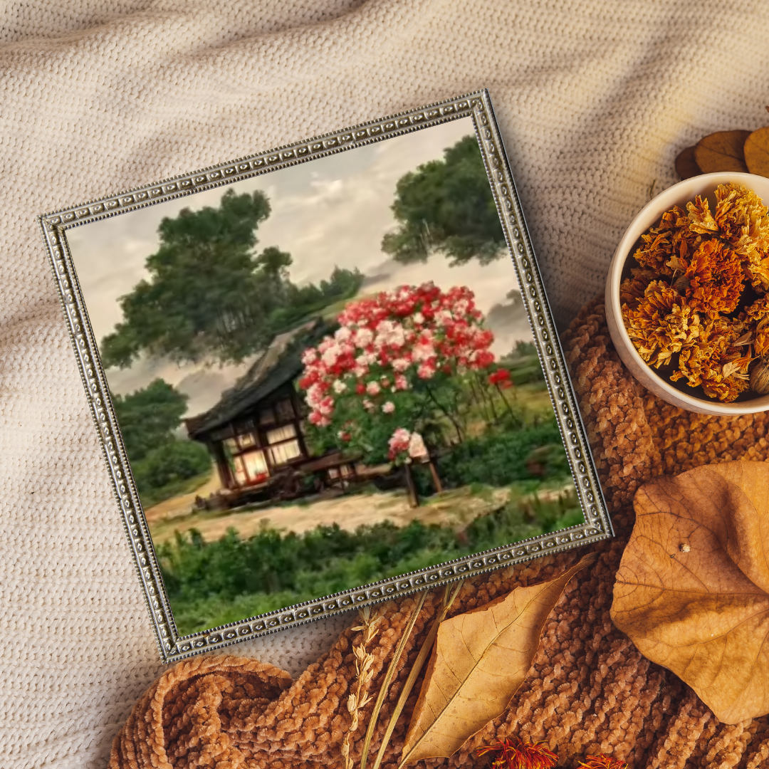 Malen Nach Zahlen - Das Alte Haus Neben Der Blumenwurzel