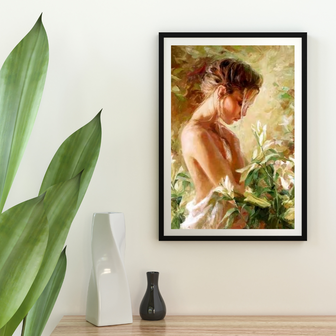 Malen Nach Zahlen - Das Mädchen Bei Der Lilie