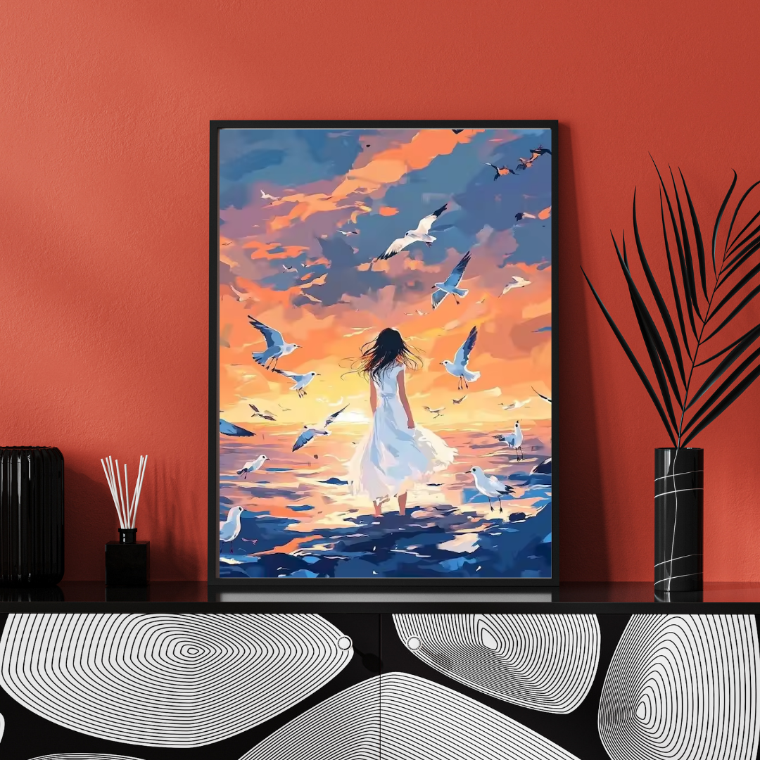 Malen Nach Zahlen - Das Mädchen Und Die Taube