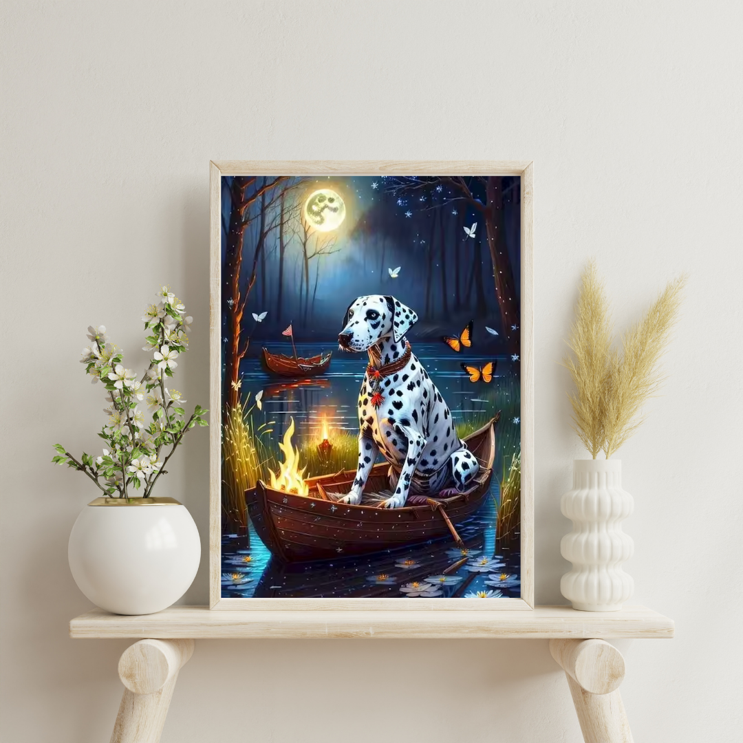 Malen Nach Zahlen - Der Dalmatiner Auf Dem Fluss