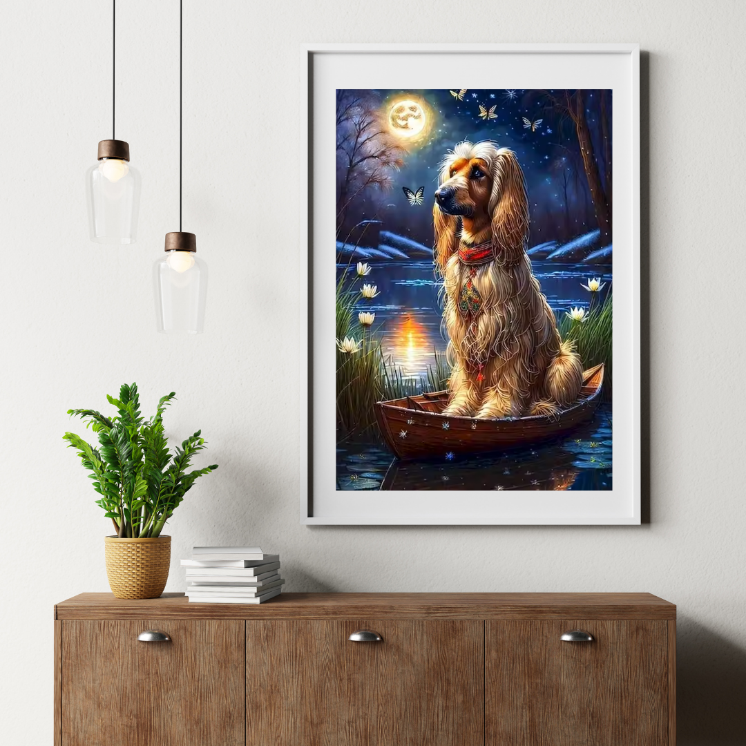 Malen Nach Zahlen - Der Hund Auf Dem Kleinen Boot