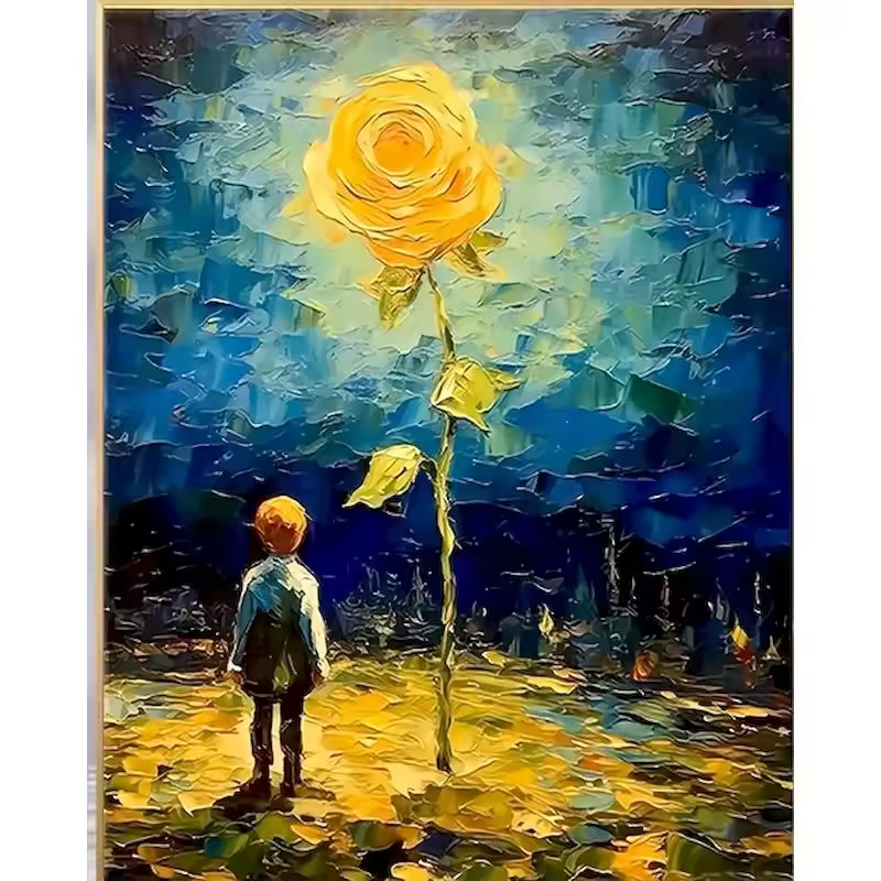 Malen Nach Zahlen - Der Junge Und Die Gelbe Rose