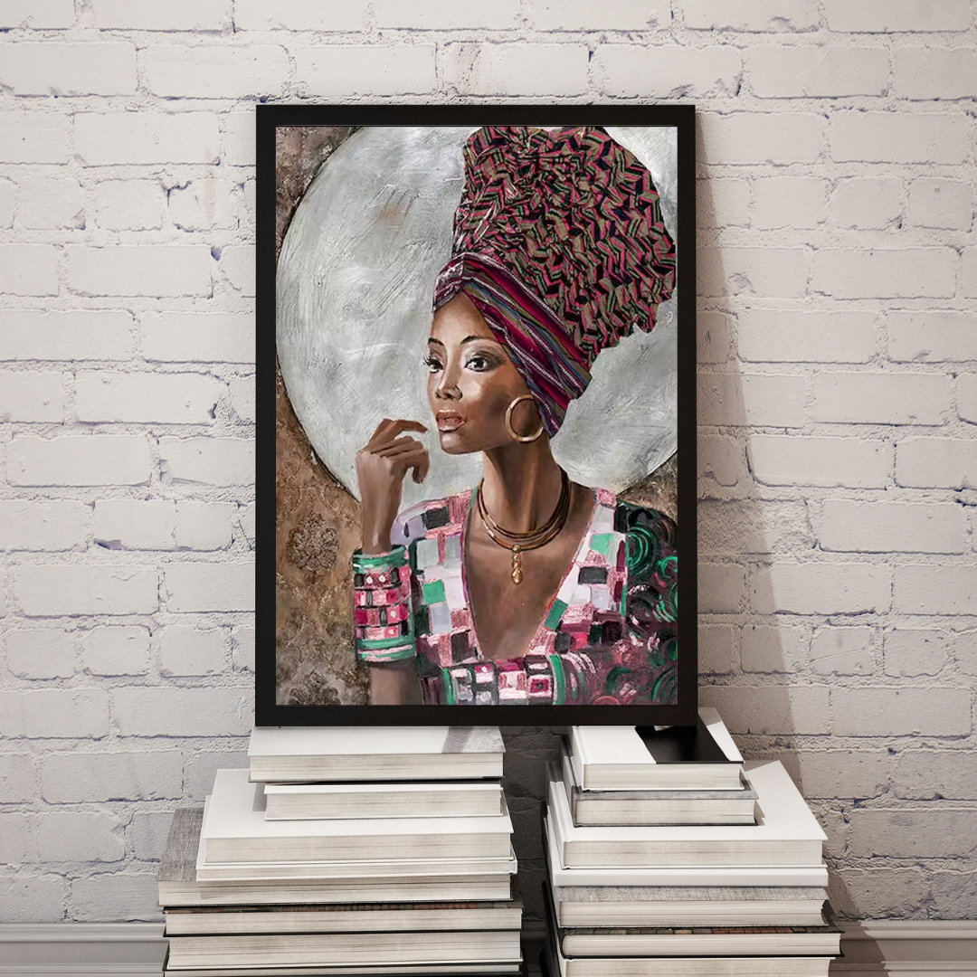 Malen Nach Zahlen - Die Luxuriöse Afrikanische Frau