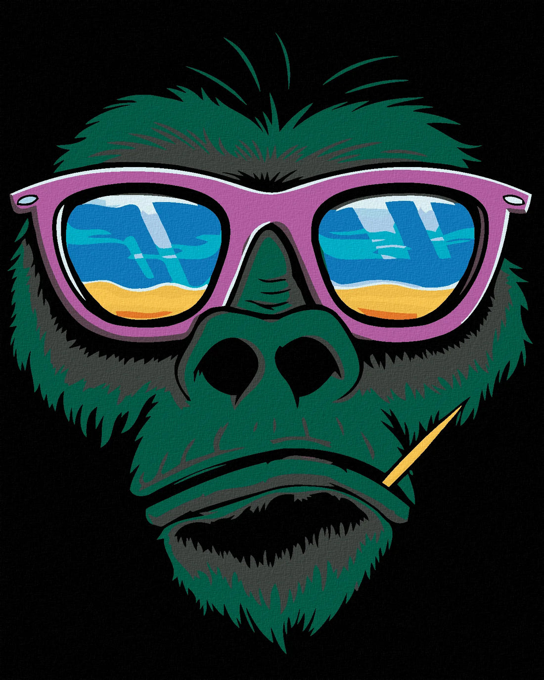 Malen Nach Zahlen - Affe Und Sonnenbrille