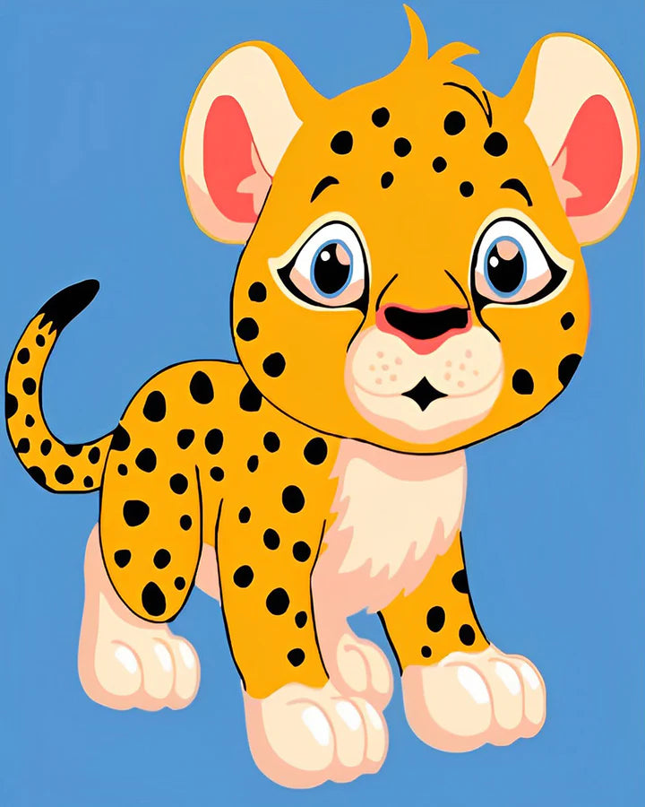 Malen Nach Zahlen - Cartoon Leopard