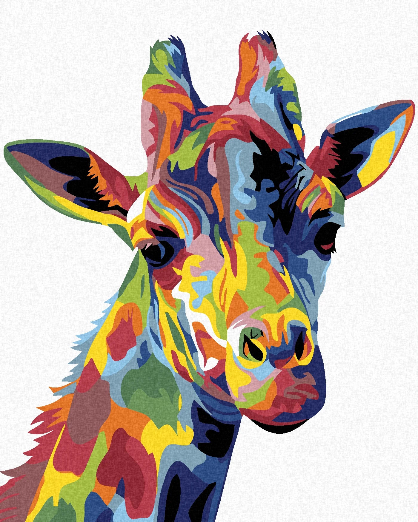 Malen Nach Zahlen - Farbige Giraffe