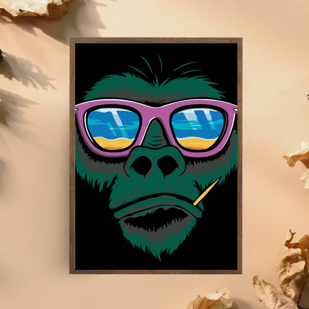 Malen Nach Zahlen - Affe Und Sonnenbrille