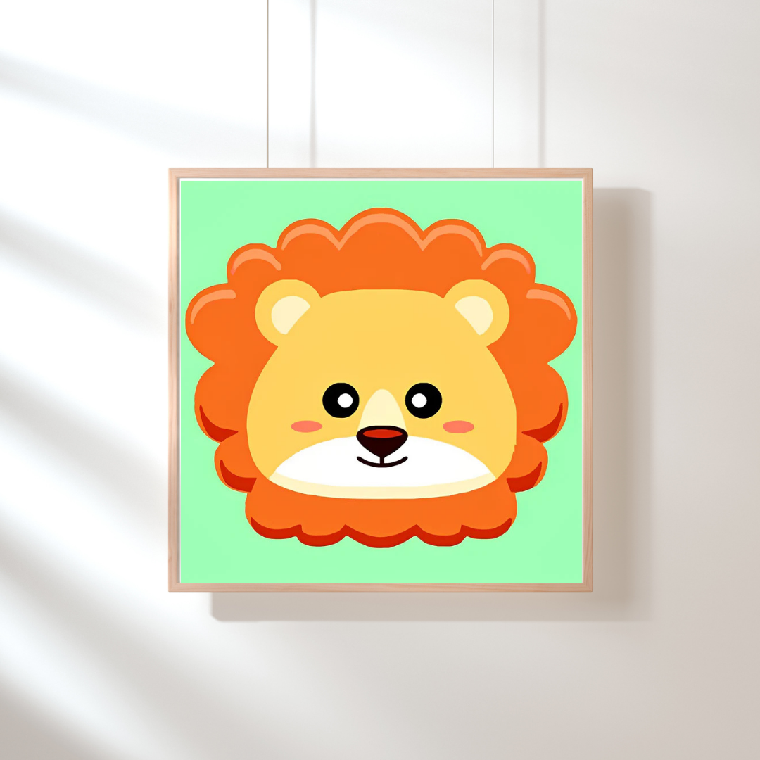 Malen Nach Zahlen - Cartoon Löwenkopf