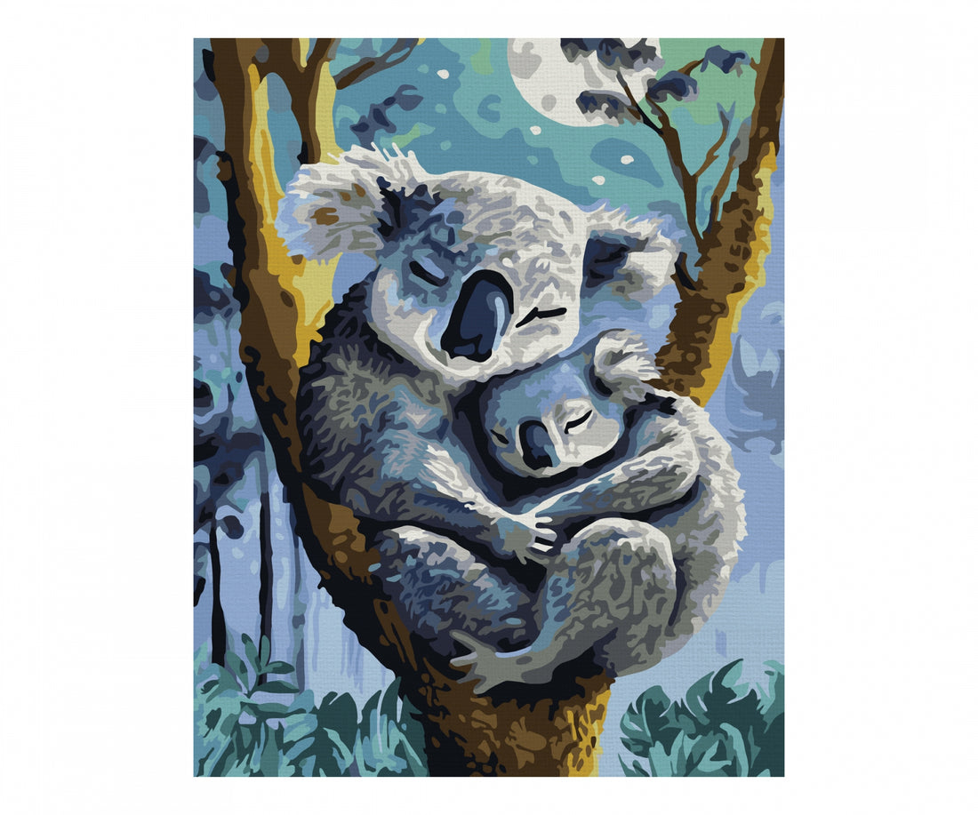 Malen nach Zahlen - Koala mit Baby