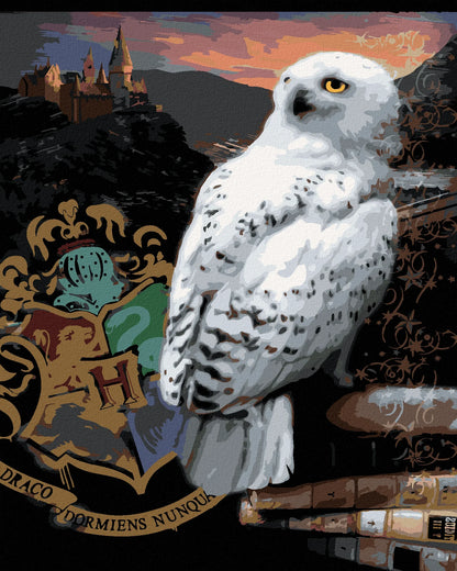 Malen nach Zahlen - Poster Hedwig Und Das Hogwartswappen Harry Potter