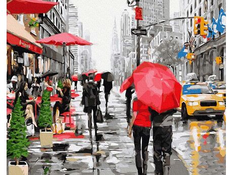 Malen nach Zahlen - Regen in New York