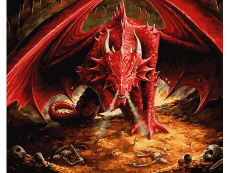 Malen nach Zahlen - Roter Drachen Ewigkeit