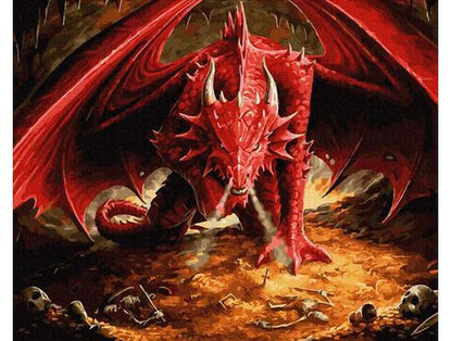 Malen nach Zahlen - Roter Drachen Ewigkeit