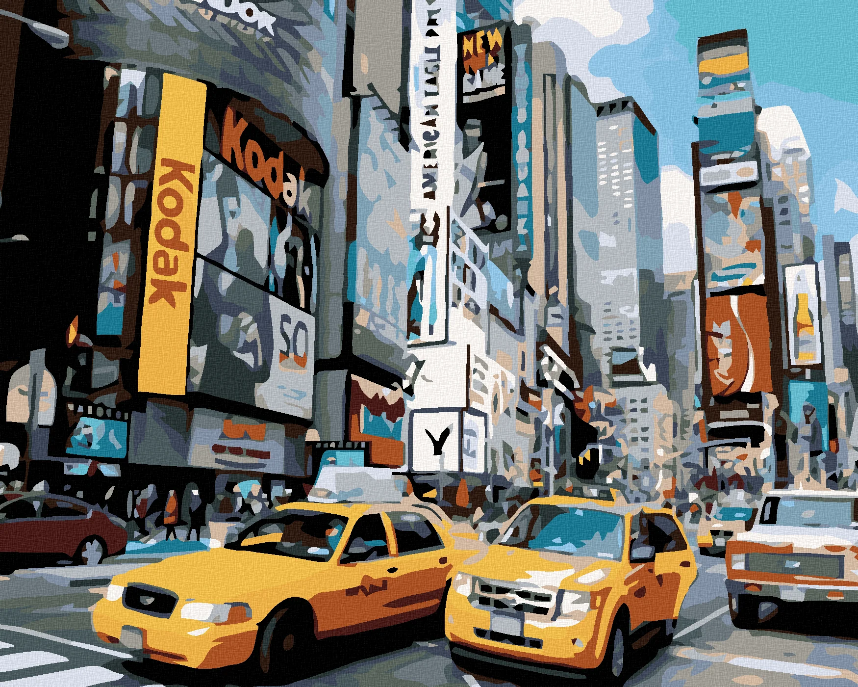 Malen nach Zahlen - Straße in New York
