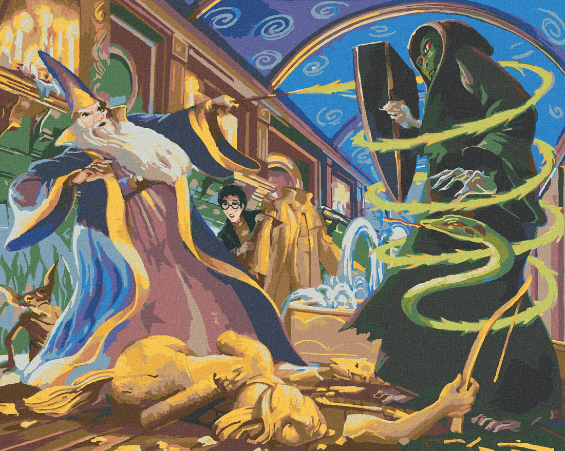 Malen nach Zahlen - Albus Dumbledore Und Lord Voldemort