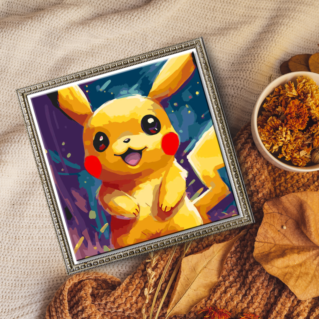 Malen nach Zahlen - Pikachu Kindermotiv