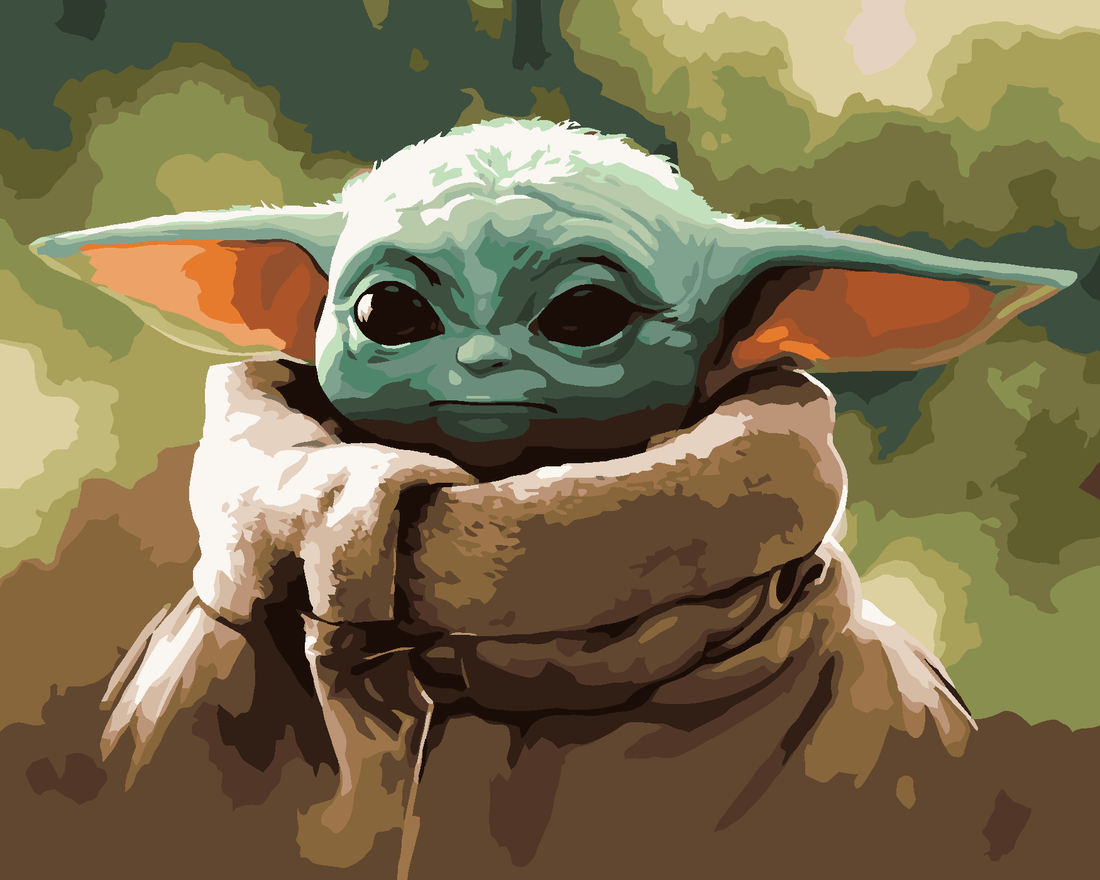 Malen nach Zahlen - Baby Yoda