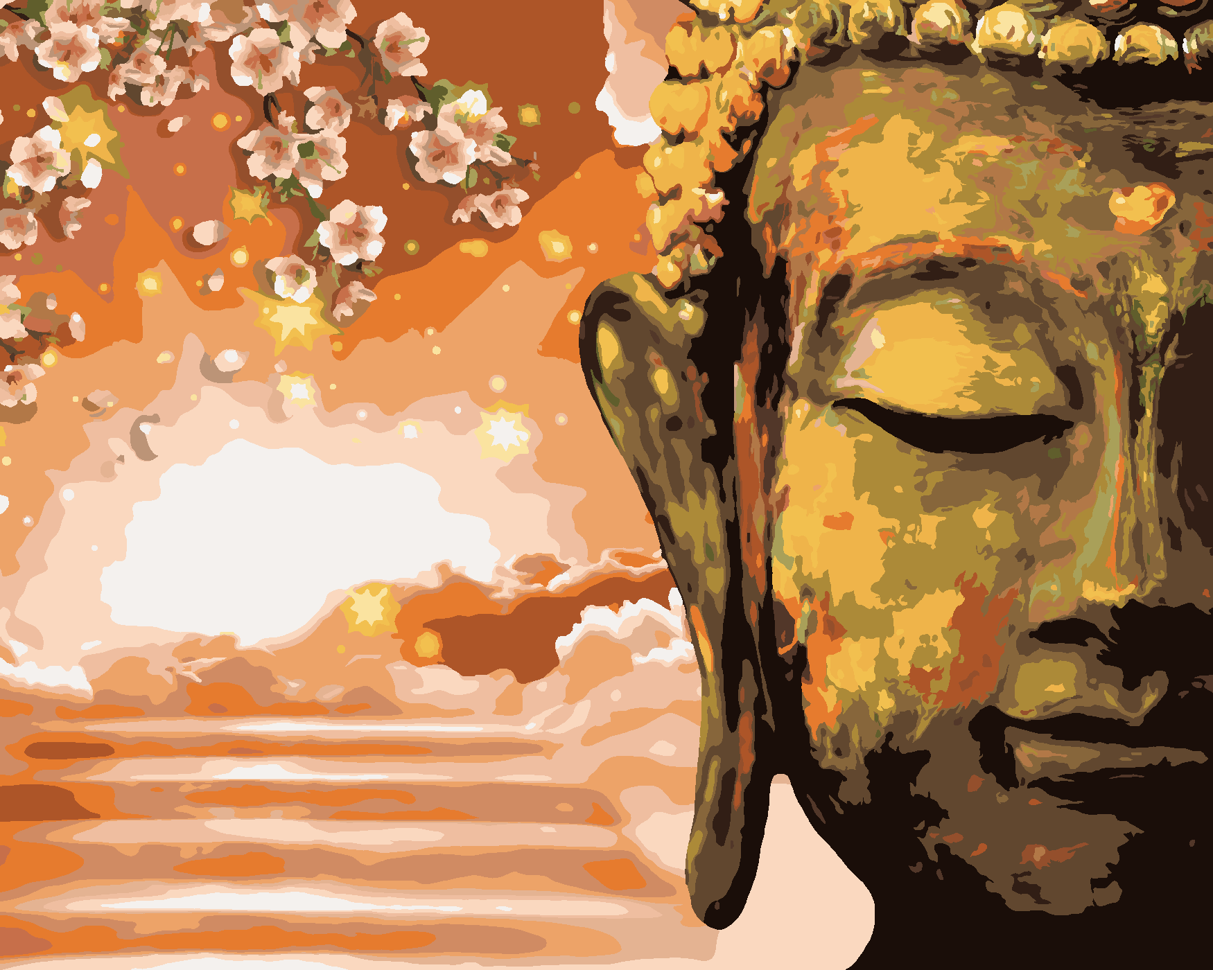 Malen nach Zahlen - Buddha Und Ein Baum