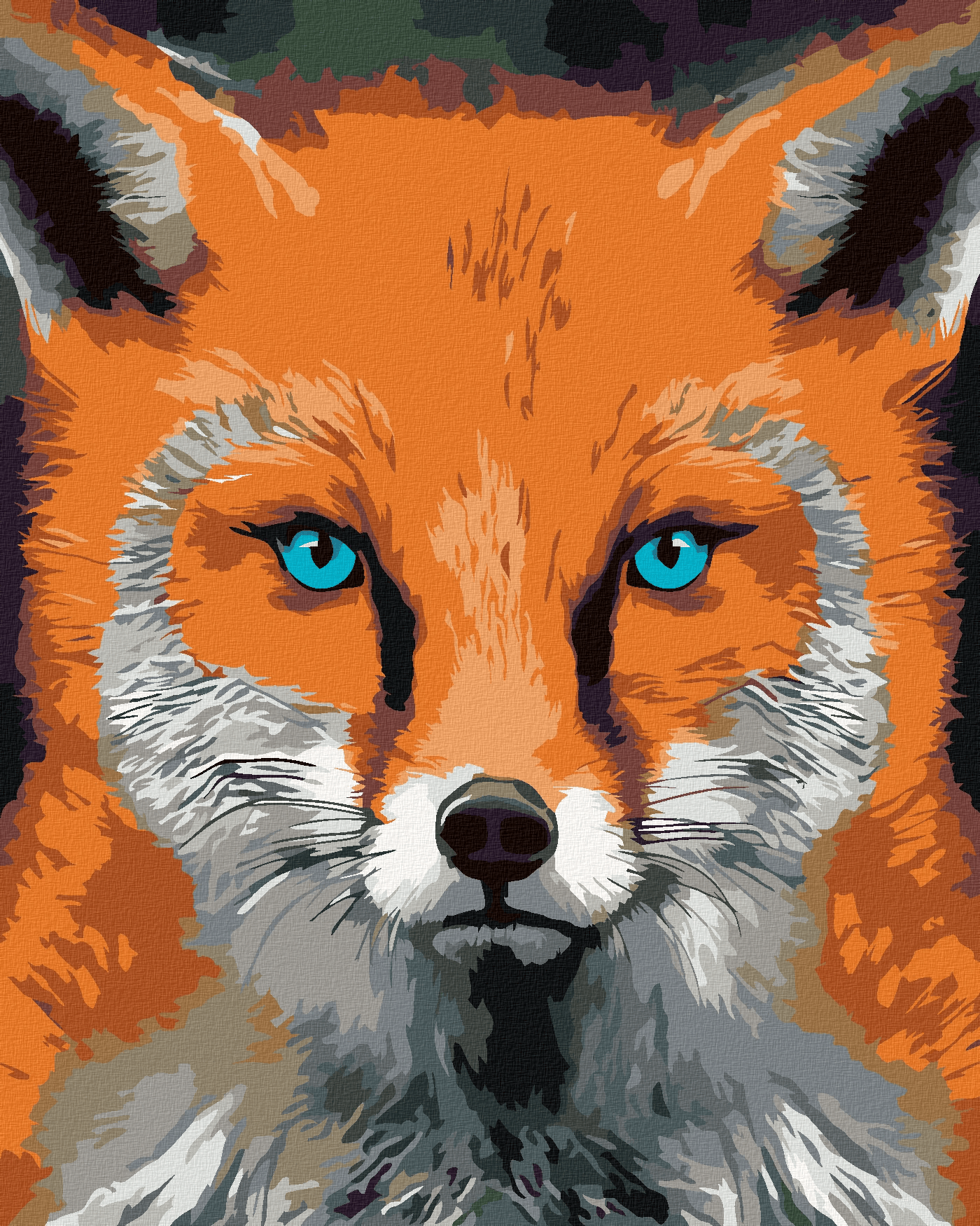 Malen nach Zahlen - Fuchs Mit Blauen Augen