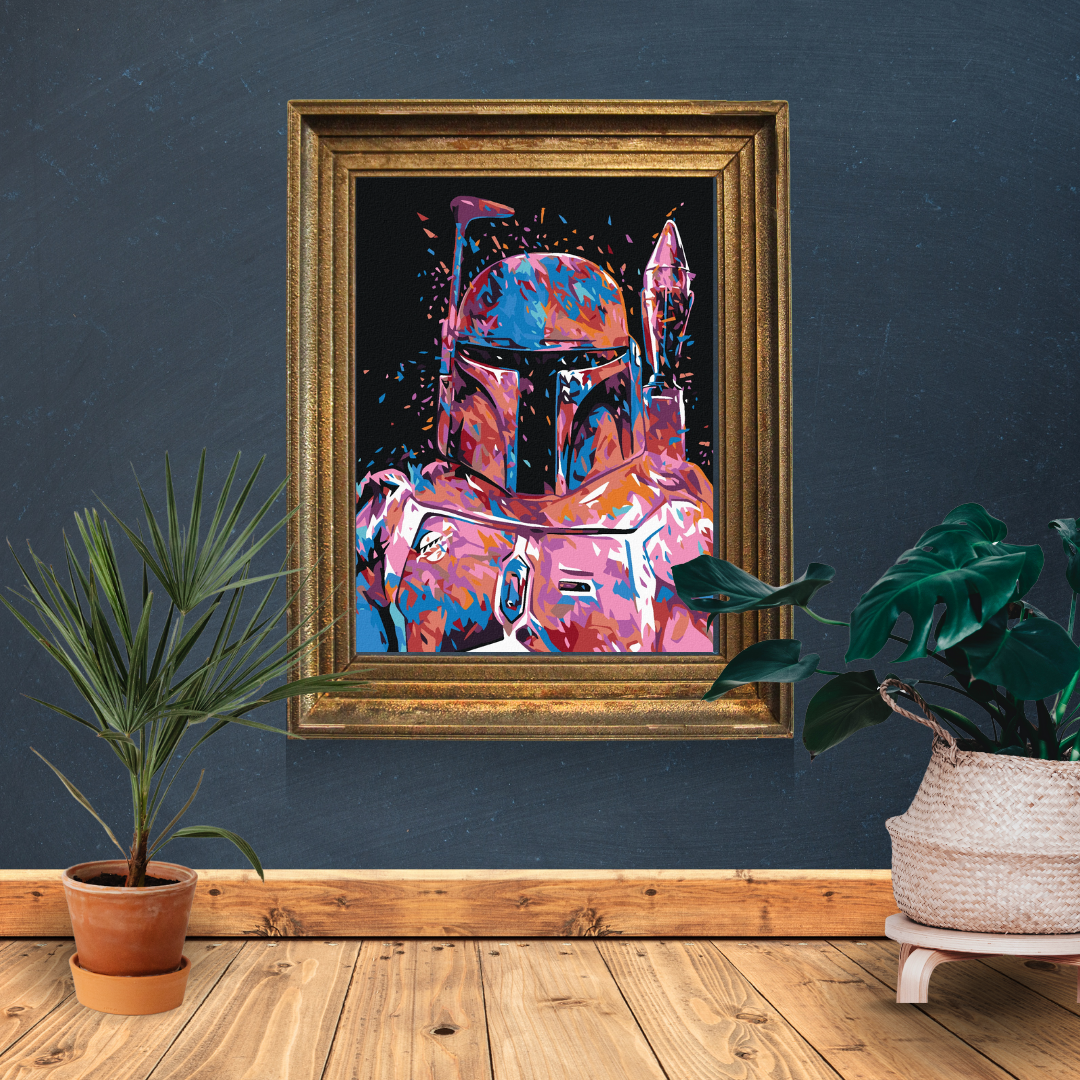 Malen nach Zahlen - Abstrakt Boba Fett