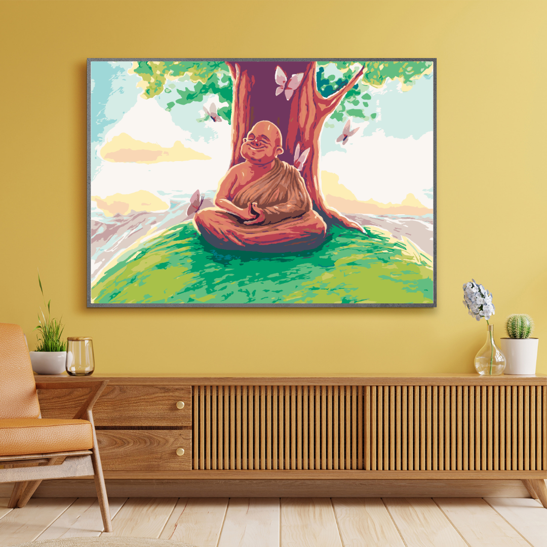 Malen nach Zahlen - Buddha Sitzt Unter Dem Baum Der Kunst