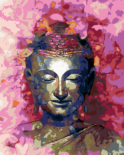 Malen nach Zahlen - Buddha und Pink