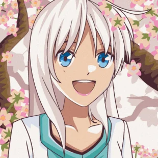Malen Nach Zahlen Anime Girl Bei Einem Baum