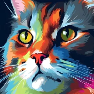 Malen Nach Zahlen Bunte Katze