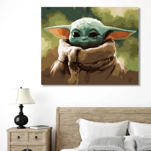 Malen Nach Zahlen Din Grogu Und Der Grune Frosch