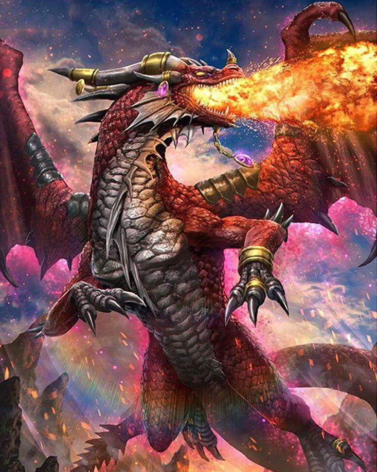 Malen Nach Zahlen Der Drache Und Der Feuerball