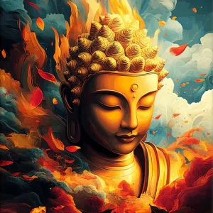 Malen Nach Zahlen Goldener Buddha