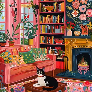 Malen Nach Zahlen Die Katze Im Schlafzimmer