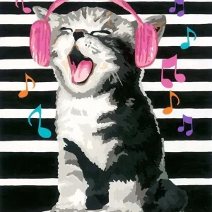 Malen Nach Zahlen Singing Cat